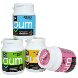 DC24 DAILY CARE Xylitol Chewing Gum with Erythritol, Aspartame Free & Sugar Free Gum for Dry Mouth, Low-Calorie, Sugarless, Assorted Flavors Variety Bulk Pack 60-Piece Pack, 4 Packs