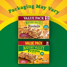 Nature Valley Chewy Granola Bars Salted Caramel Nut, Protein, 10 ct, 14.2 oz