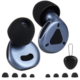 Jerrunie Ear Plugs for Sleeping Noise Cancelling, Adjustable Passive Earplugs for Concerts & Festivals,Reusable Hearing Protection for Sleep,Work,Focus,Travel,2025 New Structure, Blue