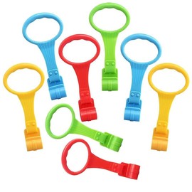 WADY Anillos de Dominadas para Niños 8 Unidades 4 Colores Anillo de Tirón para Niños Accesorios para Corral Anillos de Dominadas Barra de Dominadas para Niños Mayores de 3 Años