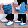 sourcing map Mop Slippers Washable Microfiber Floor Cleaning Shoes Cover