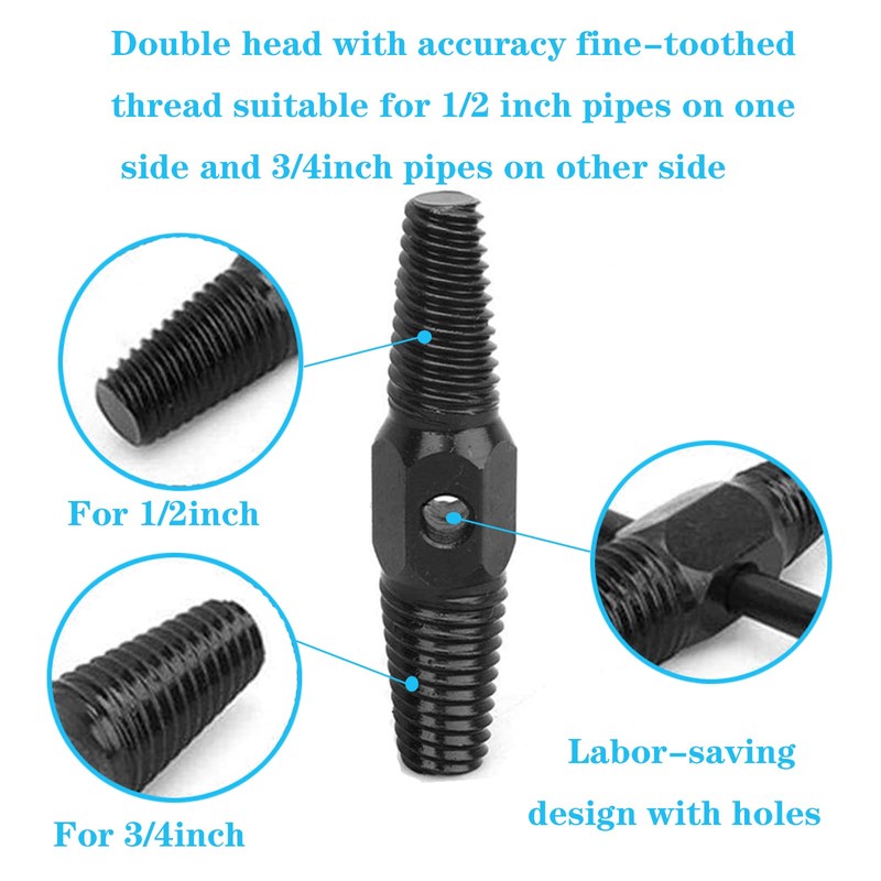 Yuentoen Screw Extractor Set, Double Head Screw Extractor 1/2 and