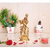 KridayKraft Lord Krishna Metal Statue,Krishna Murti Playing Flute for Temple