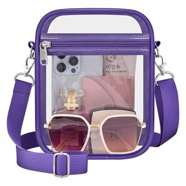 UEASE Clear Bag Stadium Approved Clear Purse for Women Clear Crossbody Bag for Stadium Events Concerts Festivals