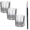 3pcs Eyelash Eyebrow Tint Mixing Dappen Dish Acrylic + 1