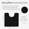 Allure Luxury Deep Pile Microfibre Pedestal Toilet Mat, Non-Slip, 50