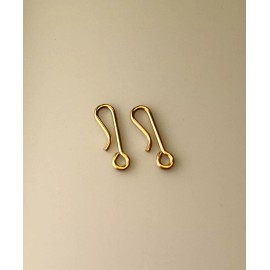 H1GF S Hook 14K Gold Filled Hooks, 10 Pcs., Hook Size 14.25mm, 18 Gauge, Half S-Hooks