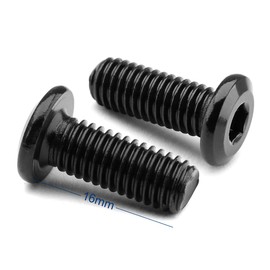 (Pack of 30) M6 x 16 mm Flat Head Allen Screws 304 Stainless Steel Black Oxide Button Head Screw Lens Screw Full Thread