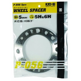 Kyoei Industries Wheel Spacer, P-056-2P, 0.2 inch (5 mm), 5/6H, PCD139.7, 4WD, 2 Pieces