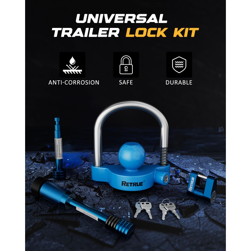RETRUE Keyed Alike Trailer Lock Set Tow & Store Lock