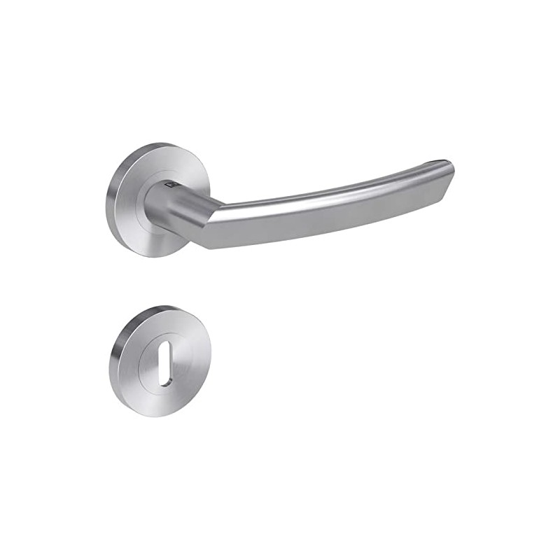 Griffwerk Door Handle Set Crystal Stainless Steel Matt BB