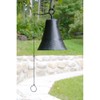 Achla WIB03 Large Wrought Iron Hanging Metal Knocker Bell, Graphite