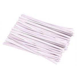 ONLYKXY 1000 Pieces Kraft Paper Twist Ties, Paper Twist Ties, Bread Twist Ties, Candy Ties for Bags, 6 Inch, White