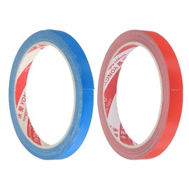 PATIKIL 33 ft x 0.4 Inch Table Tennis Side Band, Pack of 2 Table Tennis Edge Tape Available for 20 Rackets, Protects the Edges of Pads and Bats, Red Blue