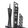 4pcs Bookends Black Architectural Style Decorative Non Slip Metal Desktop