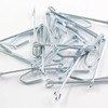 Cionyce 32 Pcs Metal Drapery Hooks Silver Curtain Pins 3"