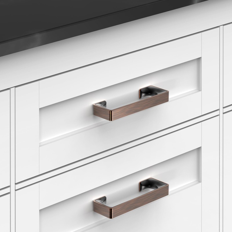 HESTIA HARDWARE 10 Pack | Oil Rubbed Bronze Solid Square