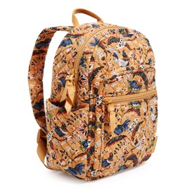 Vera Bradley Women's Cotton Small Backpack Bookbag, French Hens, One Size