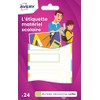 Avery Pack of 24 Laminated Labels Blanc avec Bordure Vert/Bleu/Jaune/Rouge