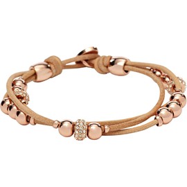 Fossil Women's Bracelet Vintage Iconic Rondel & Stud Earrings Shimmer Horn, Stainless Steel, Vintage Iconic Rondel Bracelet