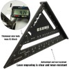GSUMA 7 Inch Carpenter Square,Rafter Square,Aluminum Alloy Triangle Ruler,Layout Measuring
