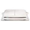 Full Size Stainless Steel Hinged Dome Cover with Handle (21.65