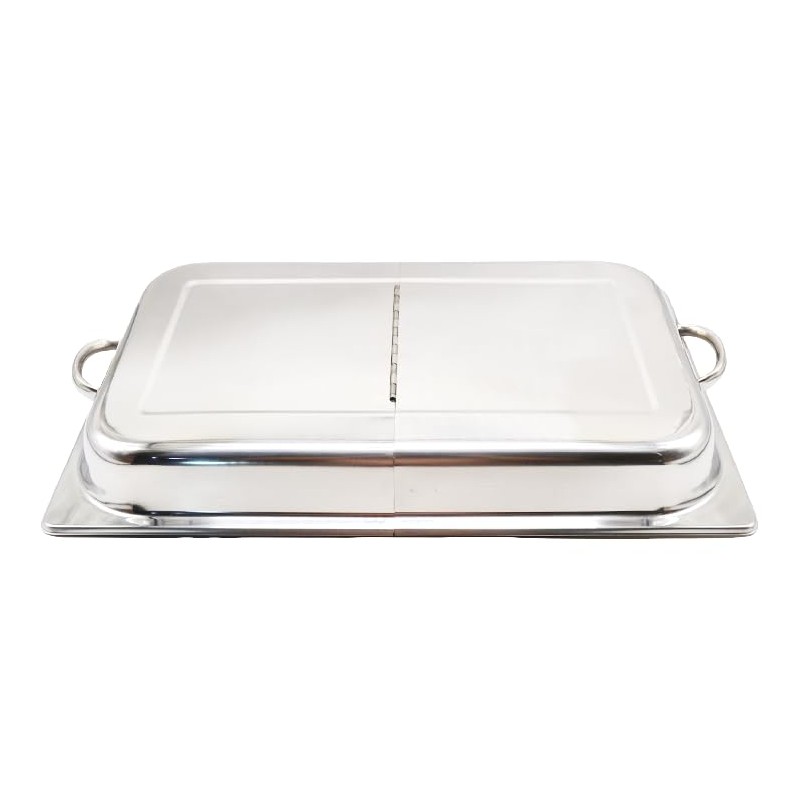 Full Size Stainless Steel Hinged Dome Cover with Handle (21.65