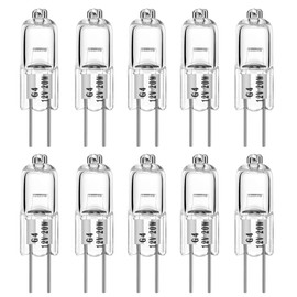 EKSAVE G4 Halogen Bulbs 20Watt 12Volt T3 2 Pin Bulb Warm White Dimmable 20W 12V 2700K Pack of 10