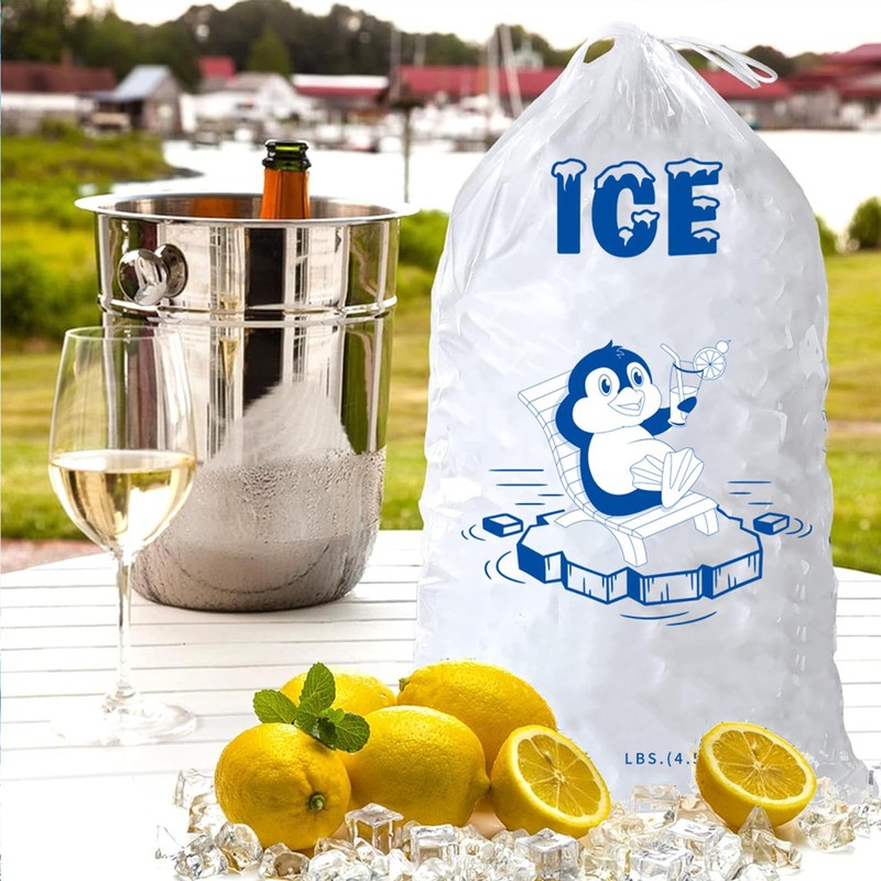 Ice Cube Bags Ice Bags with Drawstring - Heavy Duty