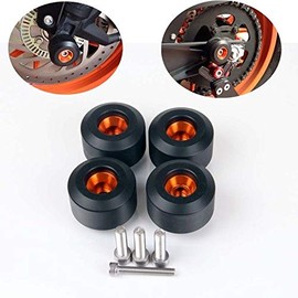 4 pcs Front&Rear Fork Wheels Frame Slider Crash ors For KTM RC390 Duke Fit KTM Duke RC 125 200 390 Fork Wheel Frame Slider Crash ors Motorcycle