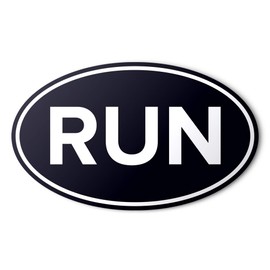 Meister Anti-UV Vinyl Car Bumper Sticker for Sports & Lifestyles - Run - Black