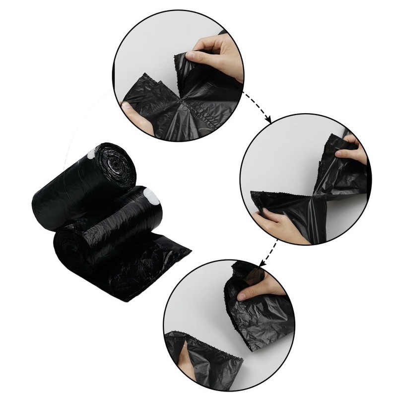 Dynko Small Bin Liners Bags, 10 Liter Drawstring Trash Bag,