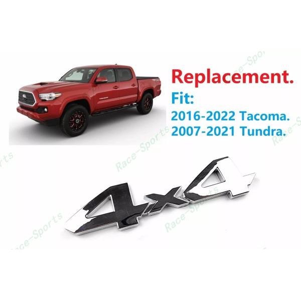 Toyota 1PC Chrome Rear 4x4 EMBLEM BADGE Fit 2016-2022 TACOMA