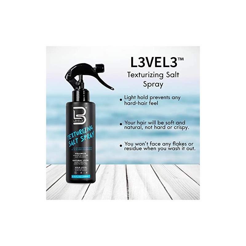 L3 Level 3 Sea Salt Texturizing Spray - Creates Beachy