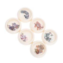 BIUDECO 6 Boxes Butterfly Nail Art Sequins Nail Rhinestones DIY Manicure Gems Decor