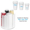 IWTTWY Rotating Paper Cup Dispenser, Cup Holder with 4 Compartments,