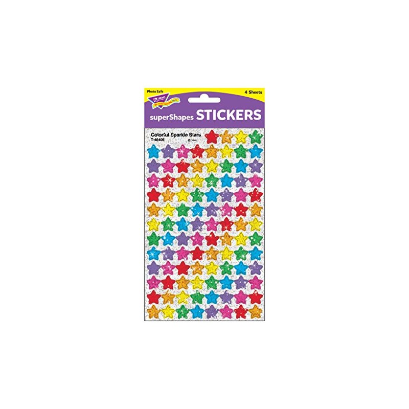 Colorful Sparkle Stars superShapes Stickers