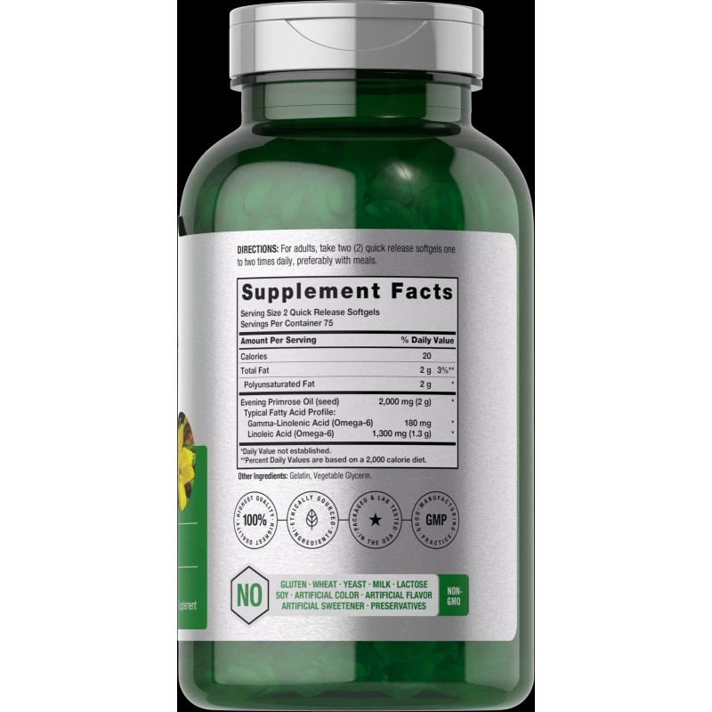 Horbäach Evening Primrose Oil Capsules 2000mg | 150 Softgels |