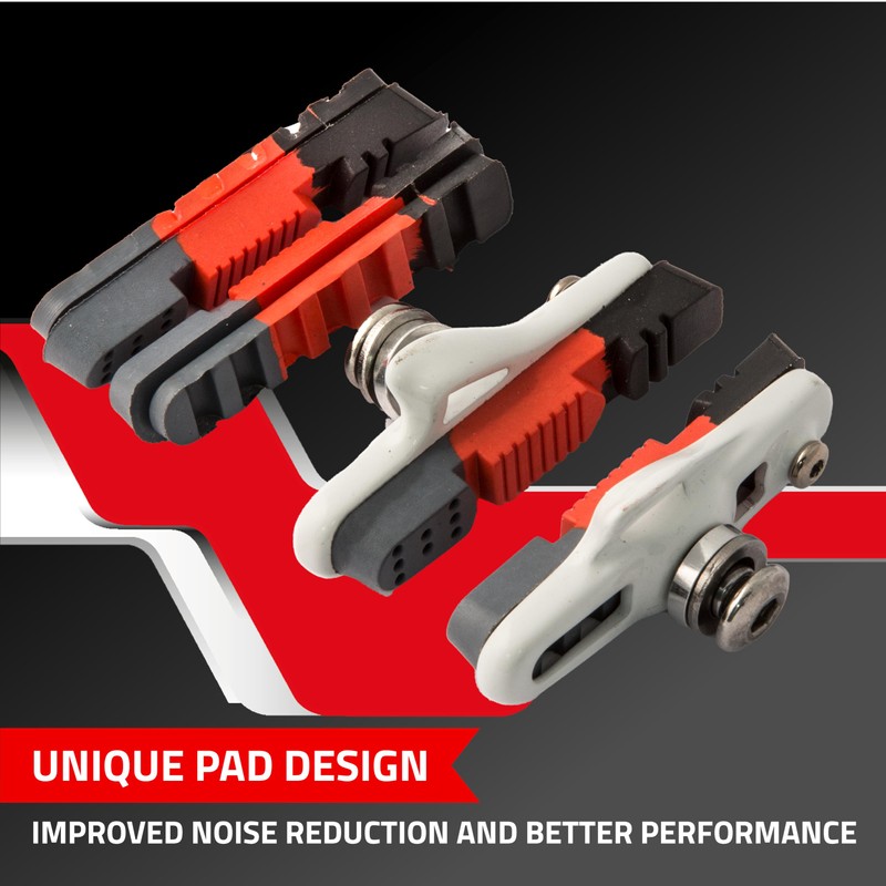 Clarks Elite Road Brake Pads, Lightweight Holder & Triple Compound