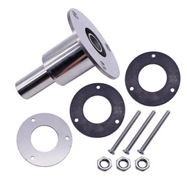 HABIIID Marine Heater 24mm Thru Exhaust Skin Fitting 316L Stainless Steel, with Bolts and Nuts，For Diesel Parking heaters