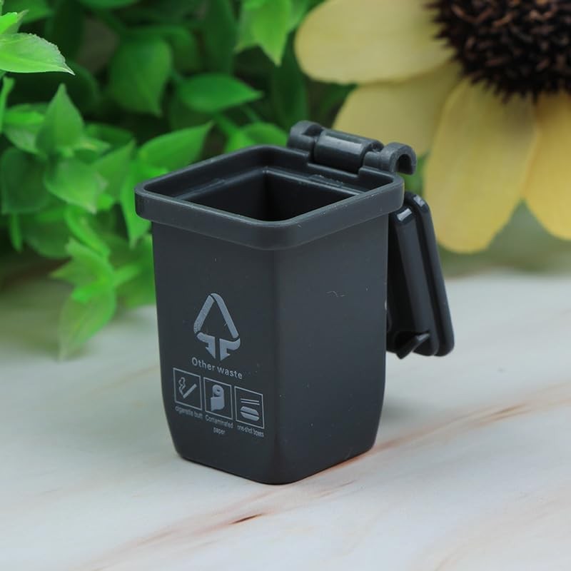 SHIDXIB 10Pcs Creative Trash Can Miniature Mini Trash Bin Sorting