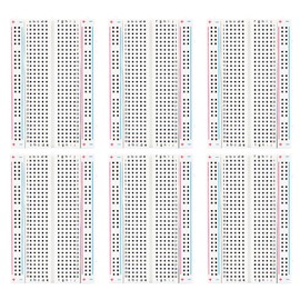 ELEGOO 6PCS 400 Points Breadboard Kit Solderless Breadboards for Arduino Project Small Bread Board Electronics for Circuits PCB Prototype Board