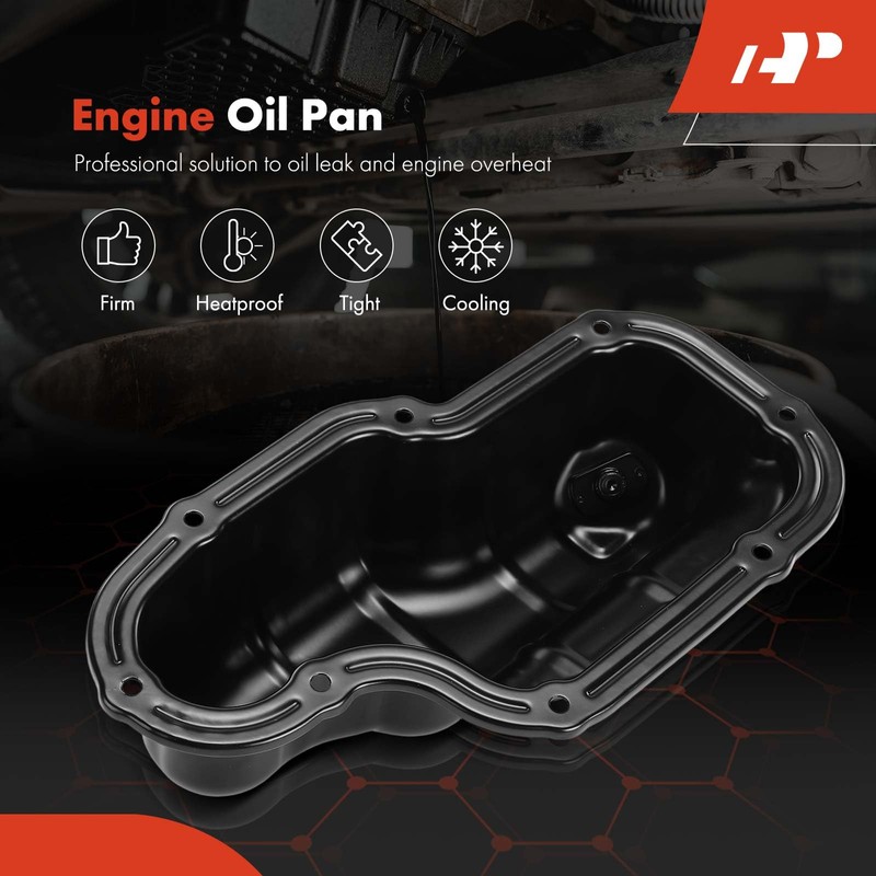 A-Premium Lower Engine Oil Pan Sump with Drain Plug &