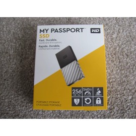 Western Digital WD My Passport 256GB SSD Portable Storage USB 3.1 Black-Gray WDBKVX2560PSL-