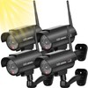 BNT Solar Powered Fake Security Camera, Bullet Dummy Security Camera