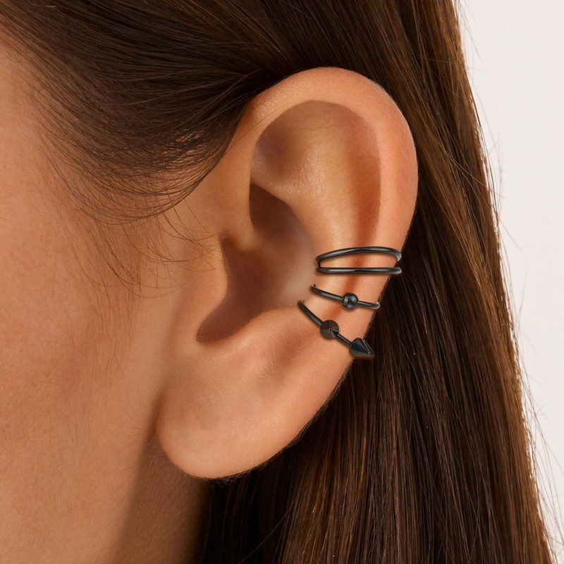 Xpircn Fake Lip Piercings Fake Snake Bite Non-Piercing Lip Cuff