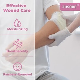Jusore Apósito Petrolato Xeroform Gasa Fsa Hsa Gasas Antiadherentes Parche Médico Malla Fina Suave Cuidado Heridas Quemaduras Laceraciones Injertos