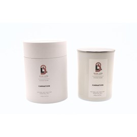 Carnation Jar Candle – Handcrafted Wood Wick Soy Candles – Fresh Citrus & Floral Scent Aromatherapy Candle – Smokeless & Long Lasting Aromatic Candles w/ 35 Hour Burn Time