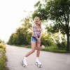 Roller Skates for Women with PU Leather High-top Double Row