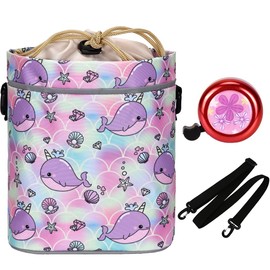 LOCAL LION Bike Basket for Kids, Bike Handlebar Bag for Boys and Girls, Bicycle Basket Fits Most Children's Bikes Like Tricycle, Balance Bike, Scooter